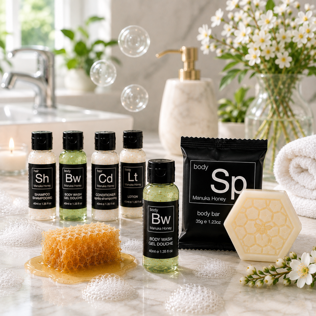 guest room toiletries Canada Manuka