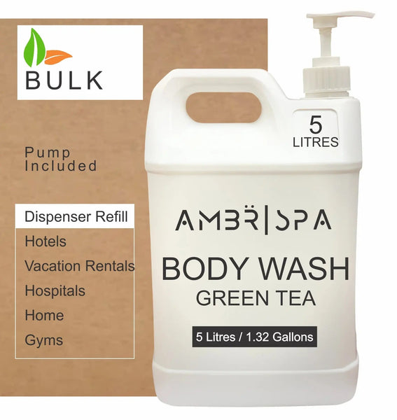 Bulk Body Wash AMBR 5L Gallon | Wholesale Body Wash for Dispensers - Branded Amenities by Custom Amenities Inc.