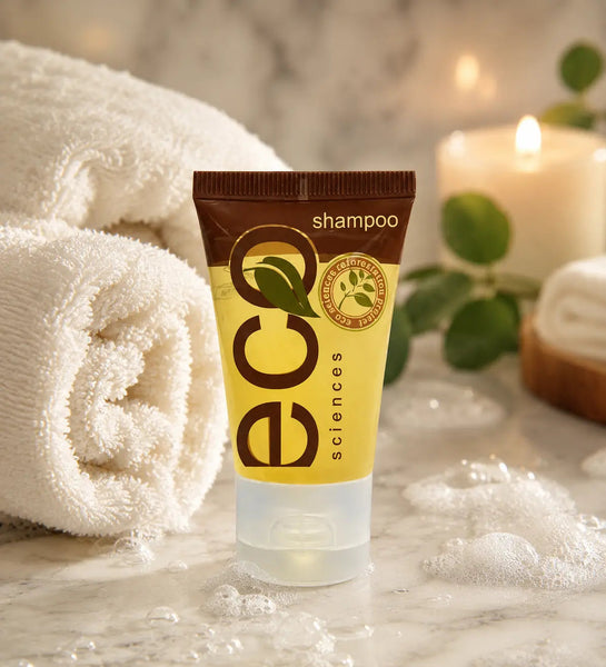 Hotel Supplies Canada Eco Sciences Shampoo 50pk - Branded Amenities by Custom Amenities Inc.