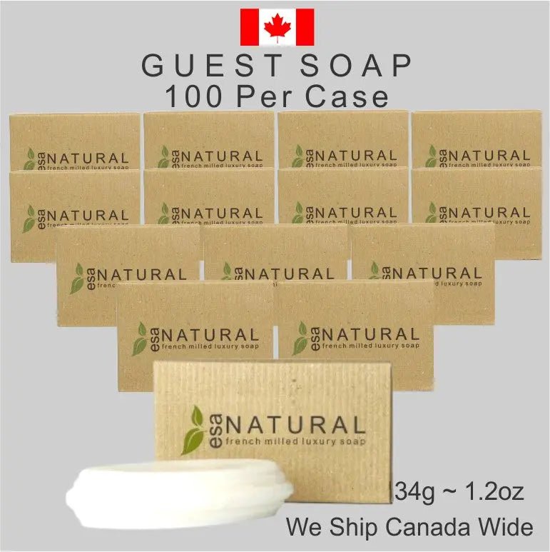 Hotel Supplies Soap ESA 34g 100 Pack | Hotel Soap Supplies - Branded Amenities by Custom Amenities Inc.