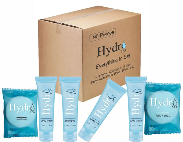 Vacation Rental Supplies Hydro Spa 15 of Each - Branded Amenities by Custom Amenities Inc.