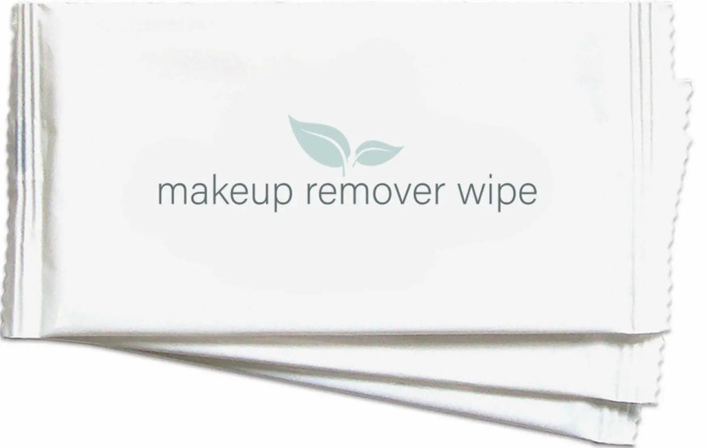 Make Up Remover Wipes individually wrapped 1000pk - Branded Amenities by Custom Amenities Inc.